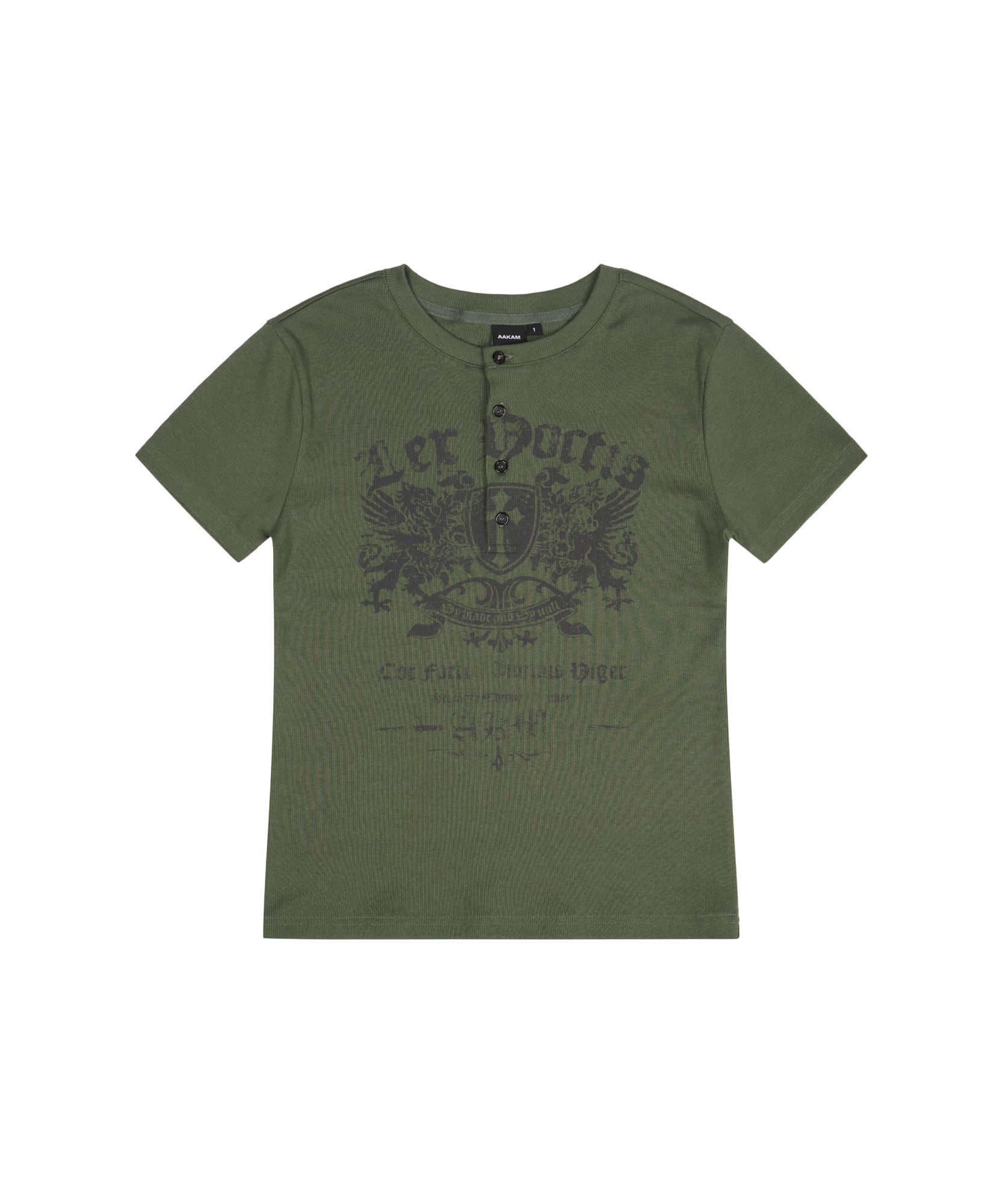 AAKAM Shield 亨利領短版上衣 (卡其色) AK26TOP23KH