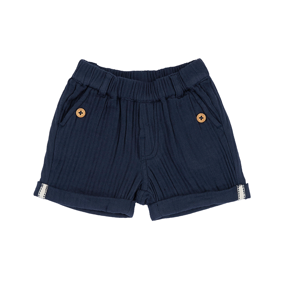 海洋帆船-紗布反折短褲