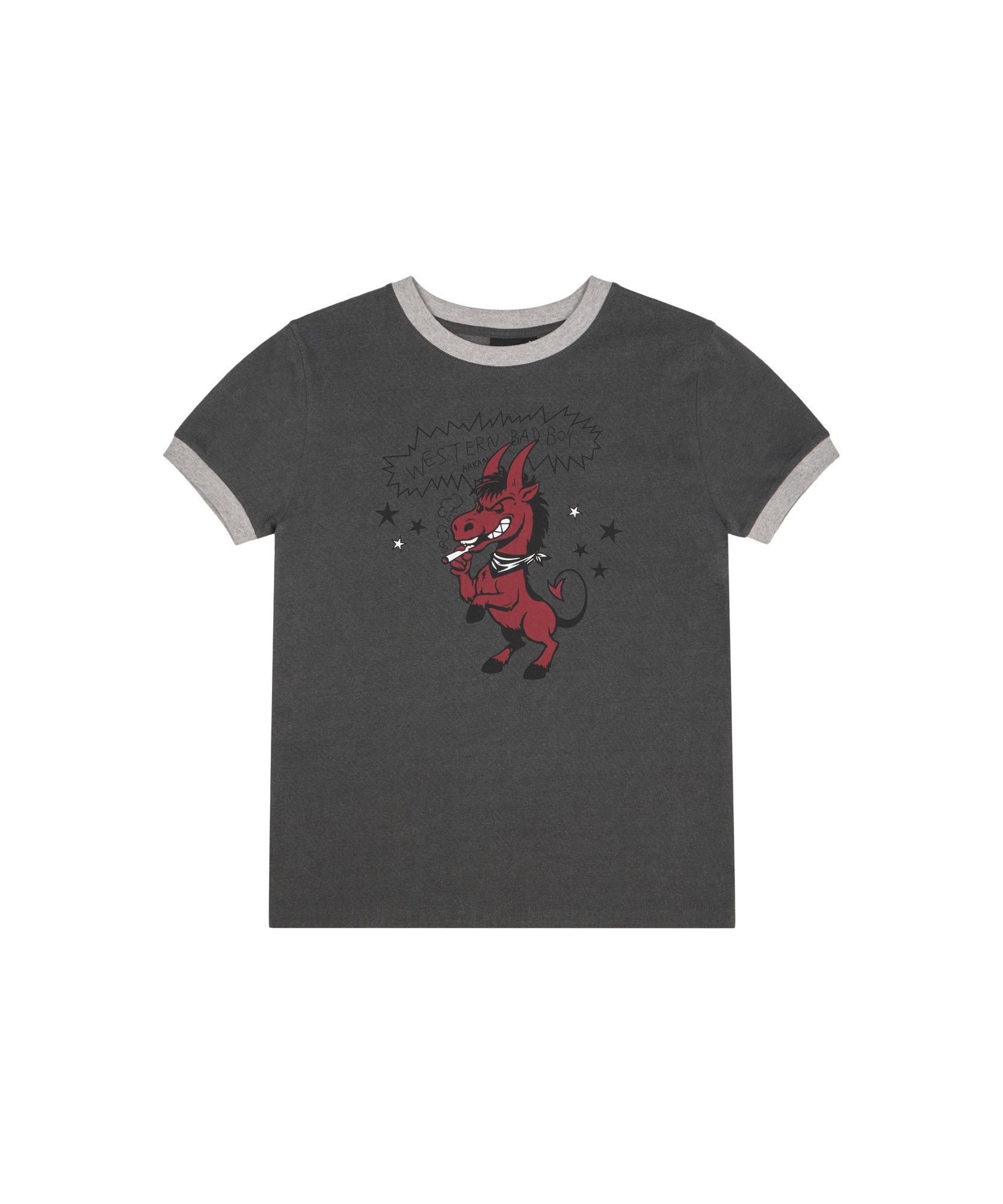 AAKAM Bad Horse 羅紋領短袖上衣 深灰 AK26TOP31DG