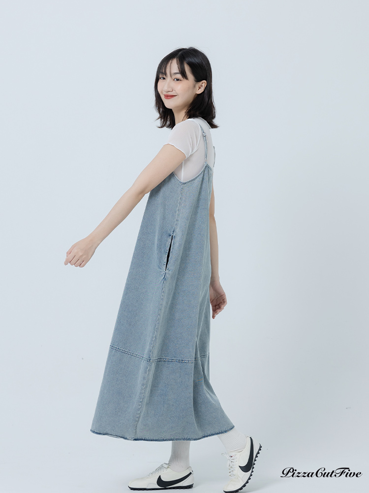 經典輕牛仔細肩帶洋裝 PizzaCutFive PCF262487039