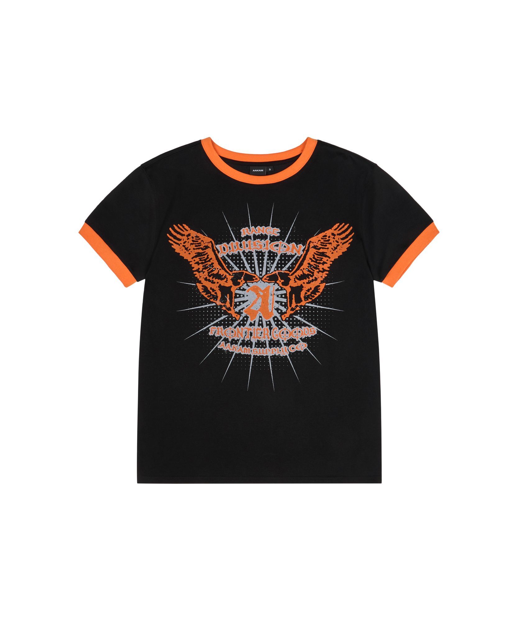 AAKAM 老鷹撞色滾邊T恤 AK26TOP29BK
