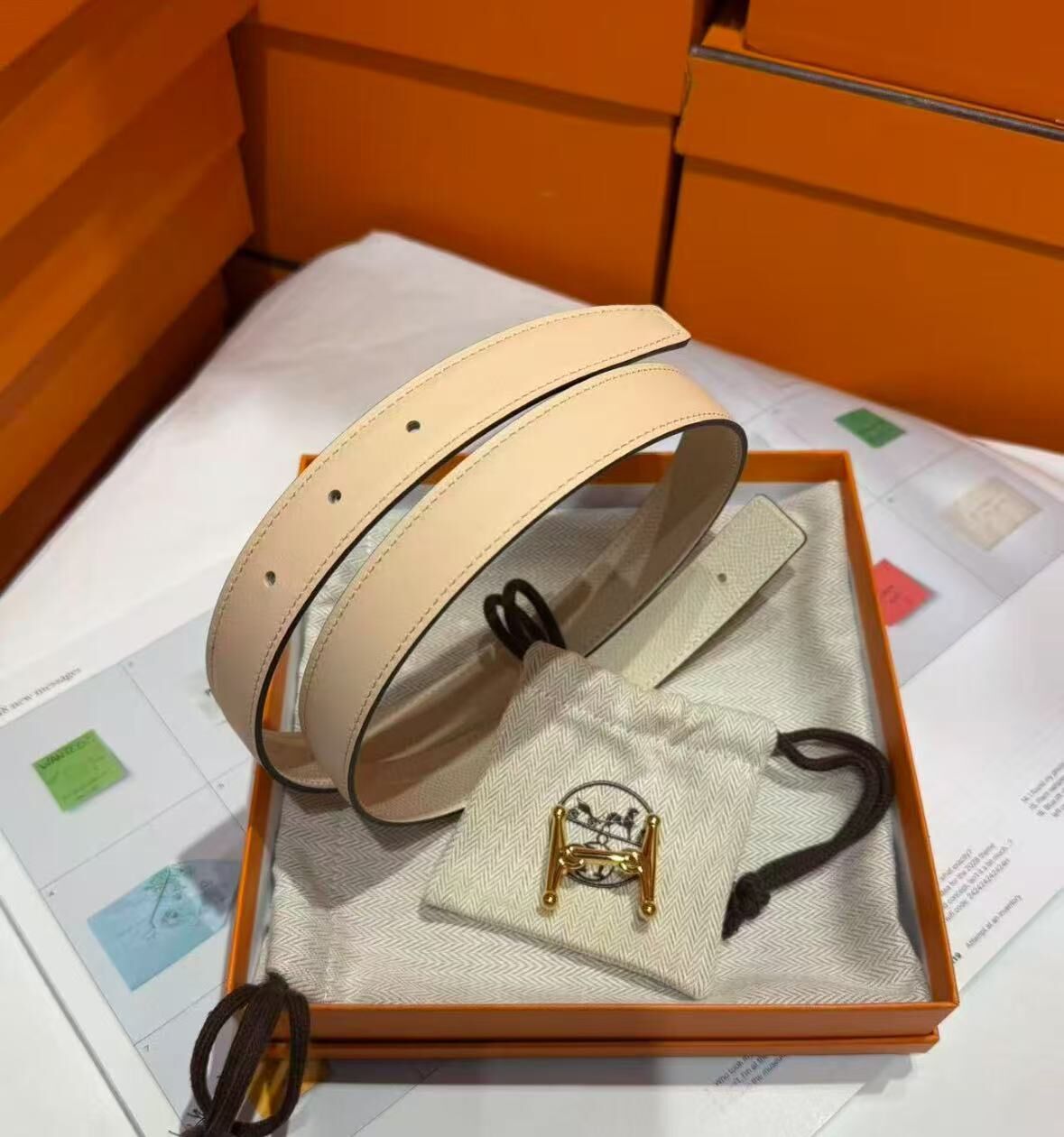 HE108 雙面女士皮帶 -M