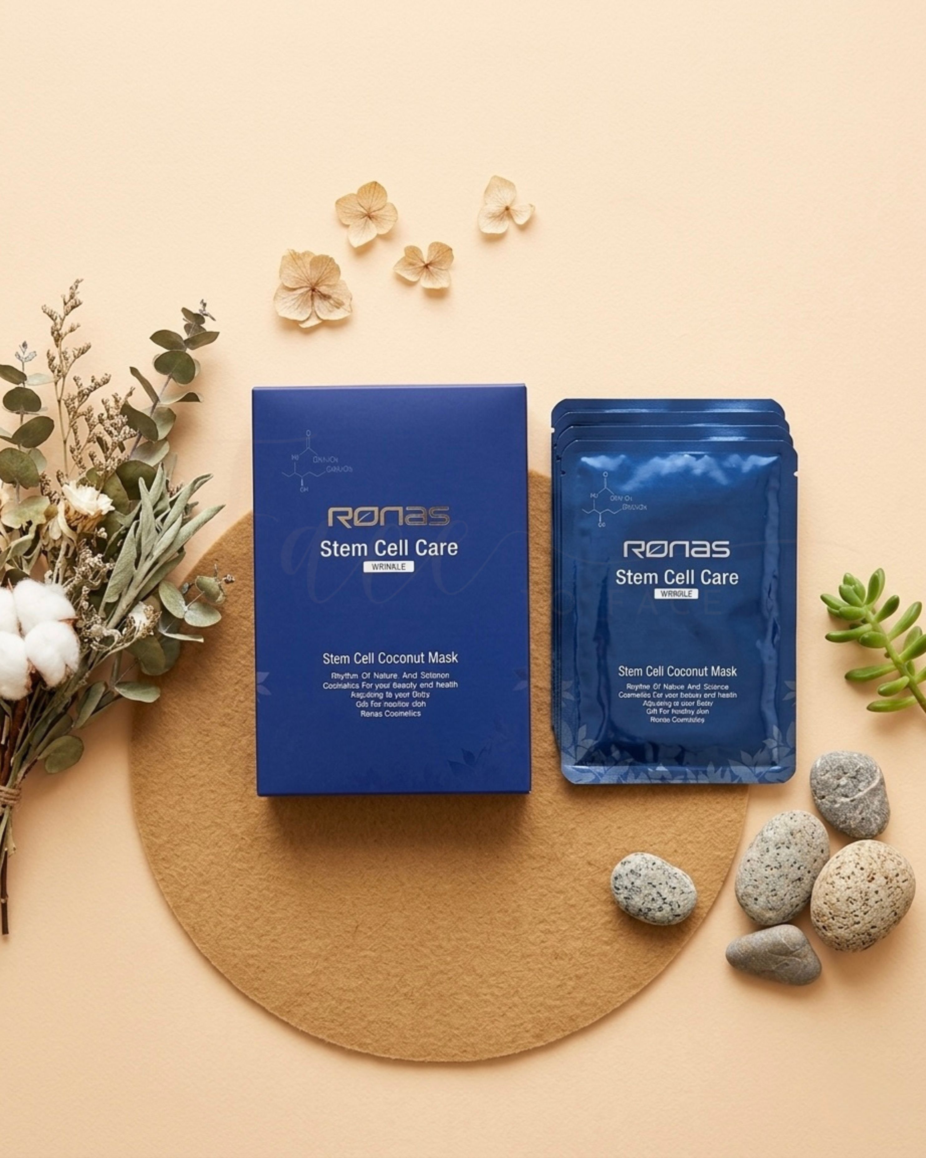 Ronas 幹細胞椰子生物纖維面膜 5片入