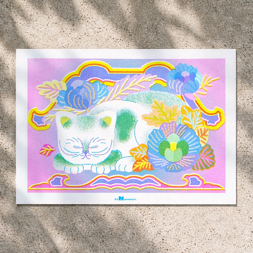 眠貓 孔版印刷卡片 A5｜It's Meowseum