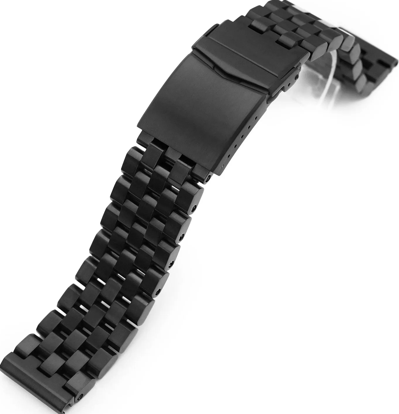 萬年鐘錶 - 太空人錶帶 SEIKO  潛水錶專用錶帶 通用帶頭22MM  工程師二代全黑鋼錶帶 SS222220BLC024