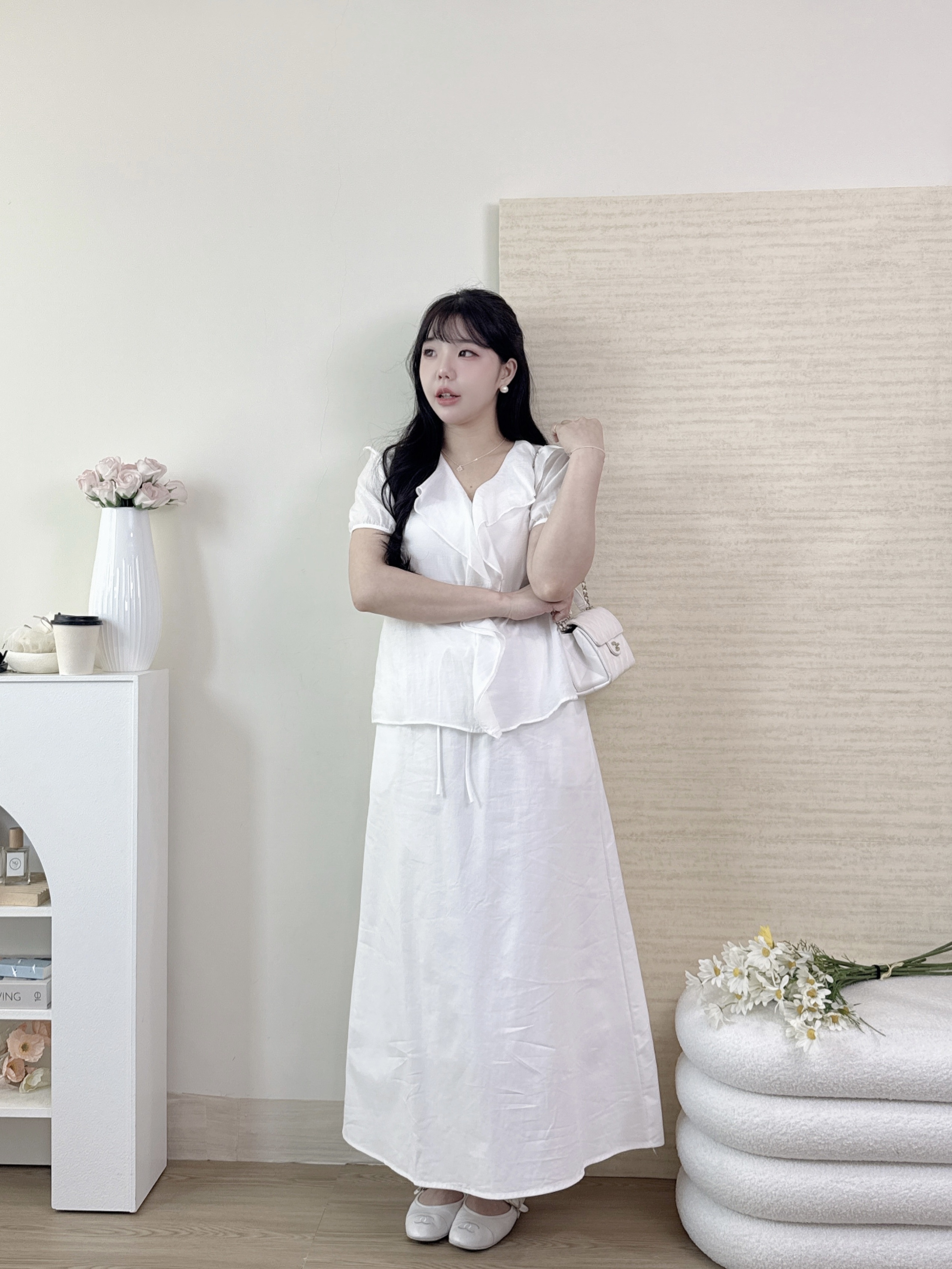 有口袋舒服A字鬆緊腰長裙 2色