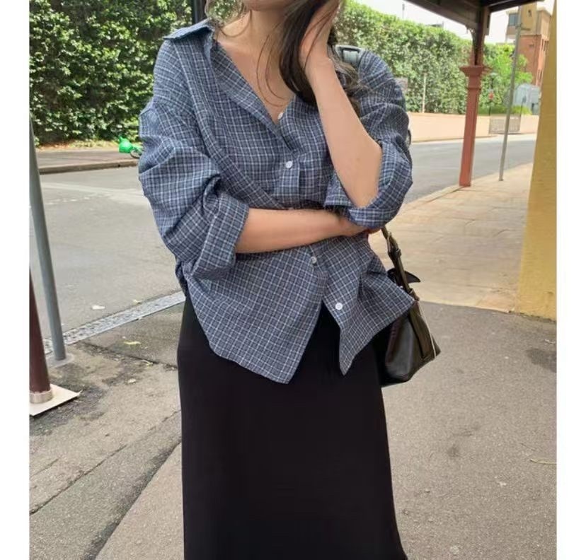 211 正韓小格紋襯衫