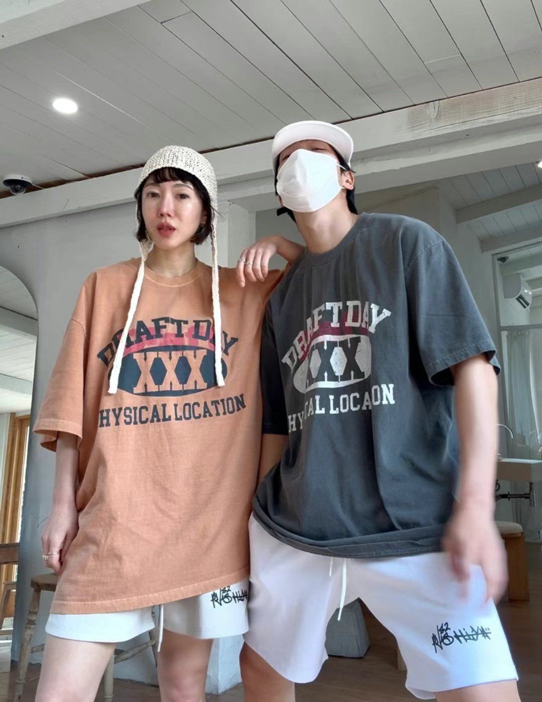 OverSize洗水英文字短袖Tee T5929
