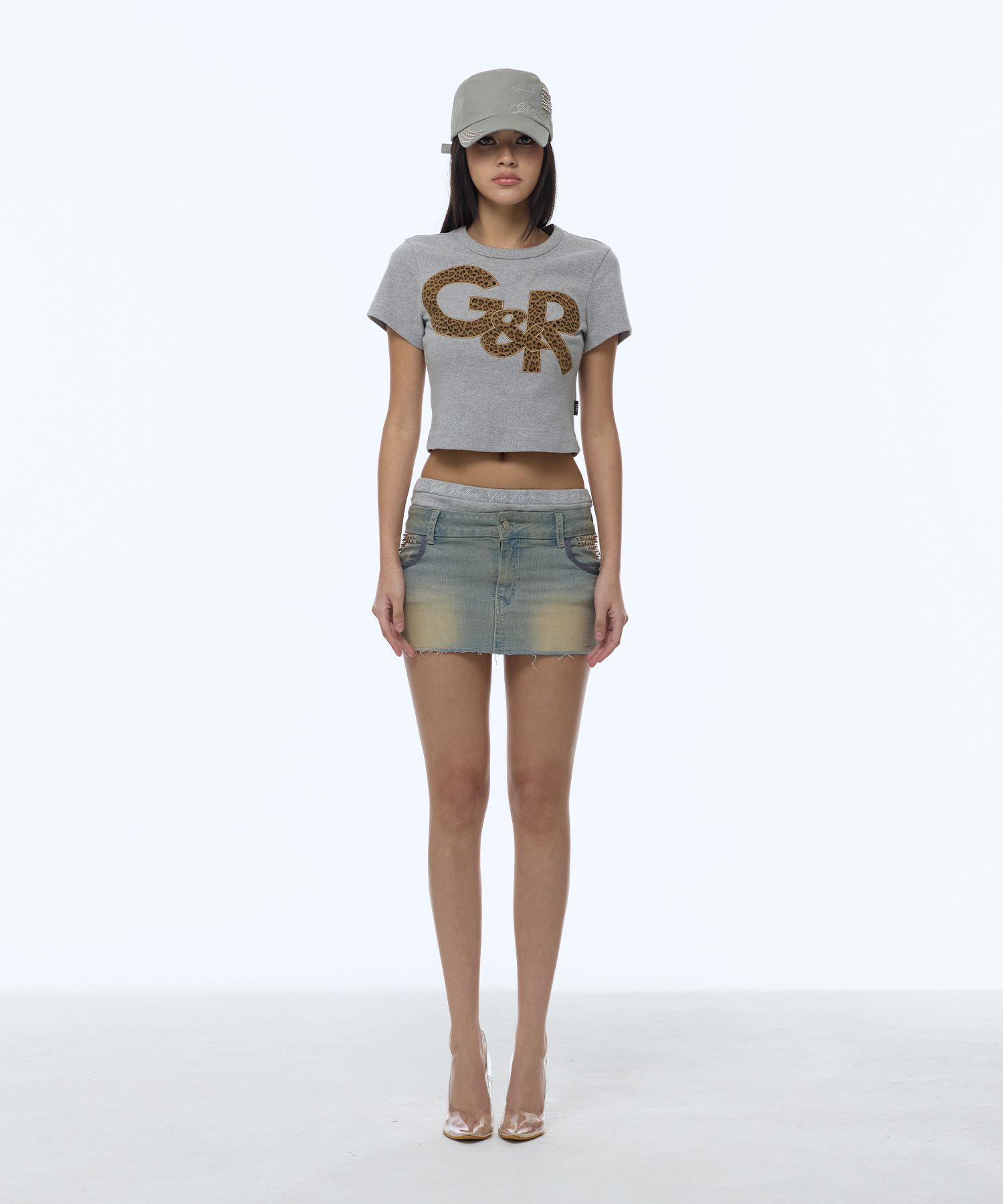 GILAARCHIVE G&R Logo 短版上衣 灰色 GL26SUTP03GY