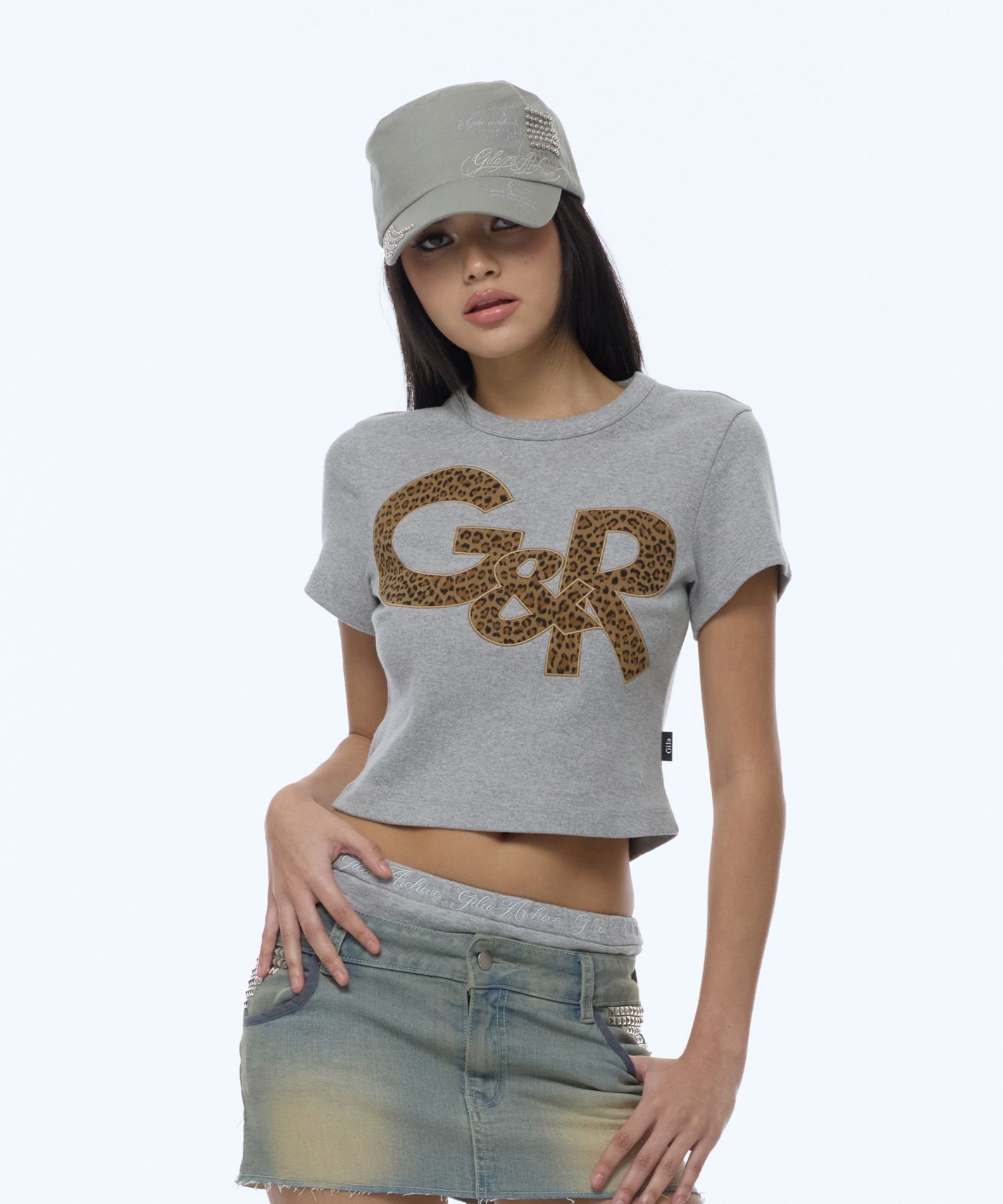 GILAARCHIVE G&R Logo 短版上衣 灰色 GL26SUTP03GY