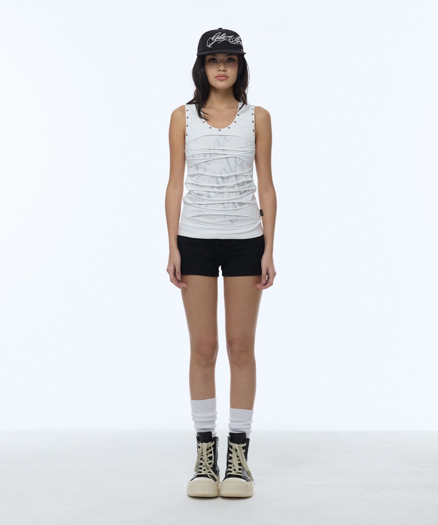 GILAARCHIVE 塗鴉文字 Logo 無袖上衣 GL26SUTP15WH