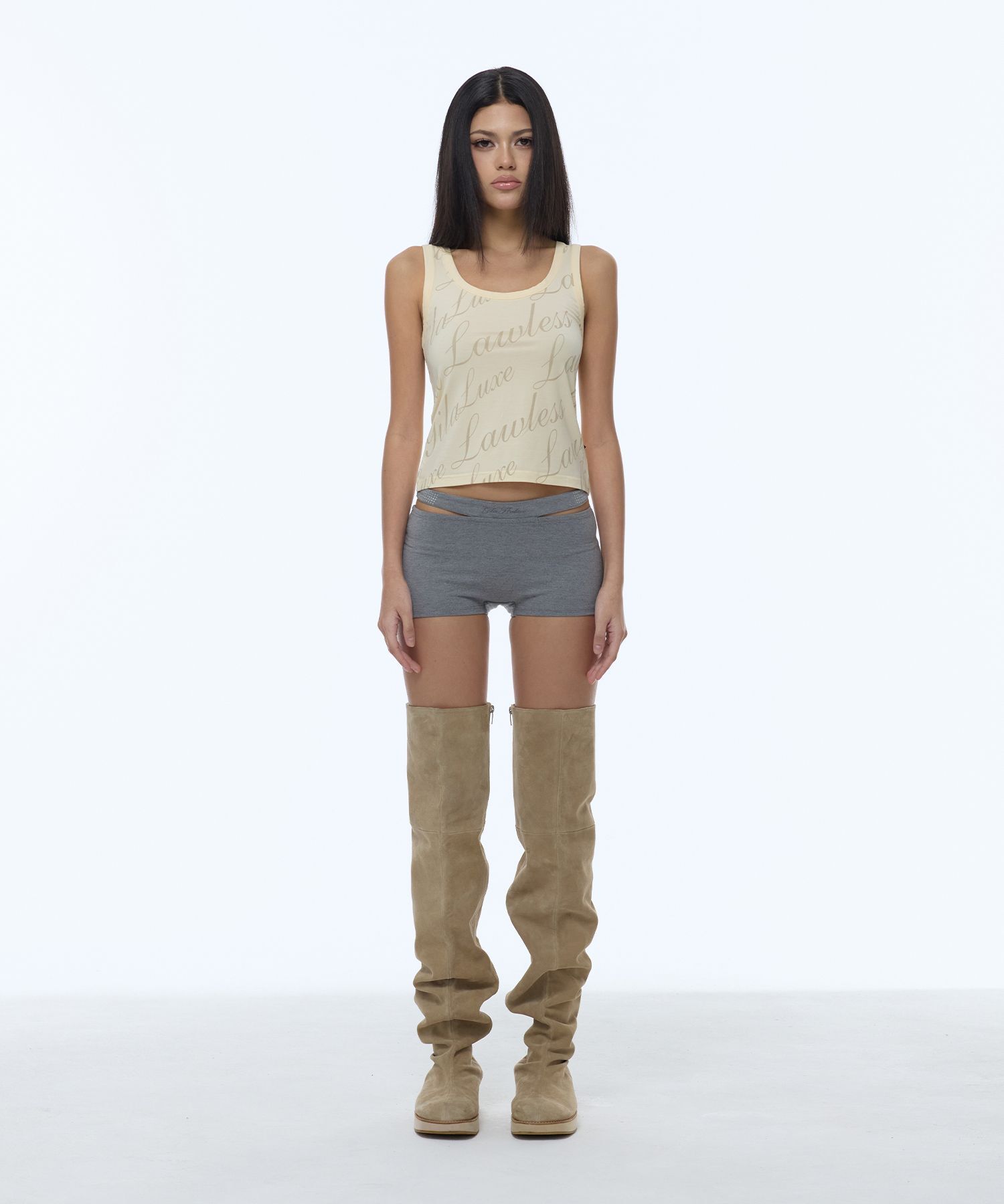 GILAARCHIVE 滿版Logo無袖上衣 GL26SUTP17YE