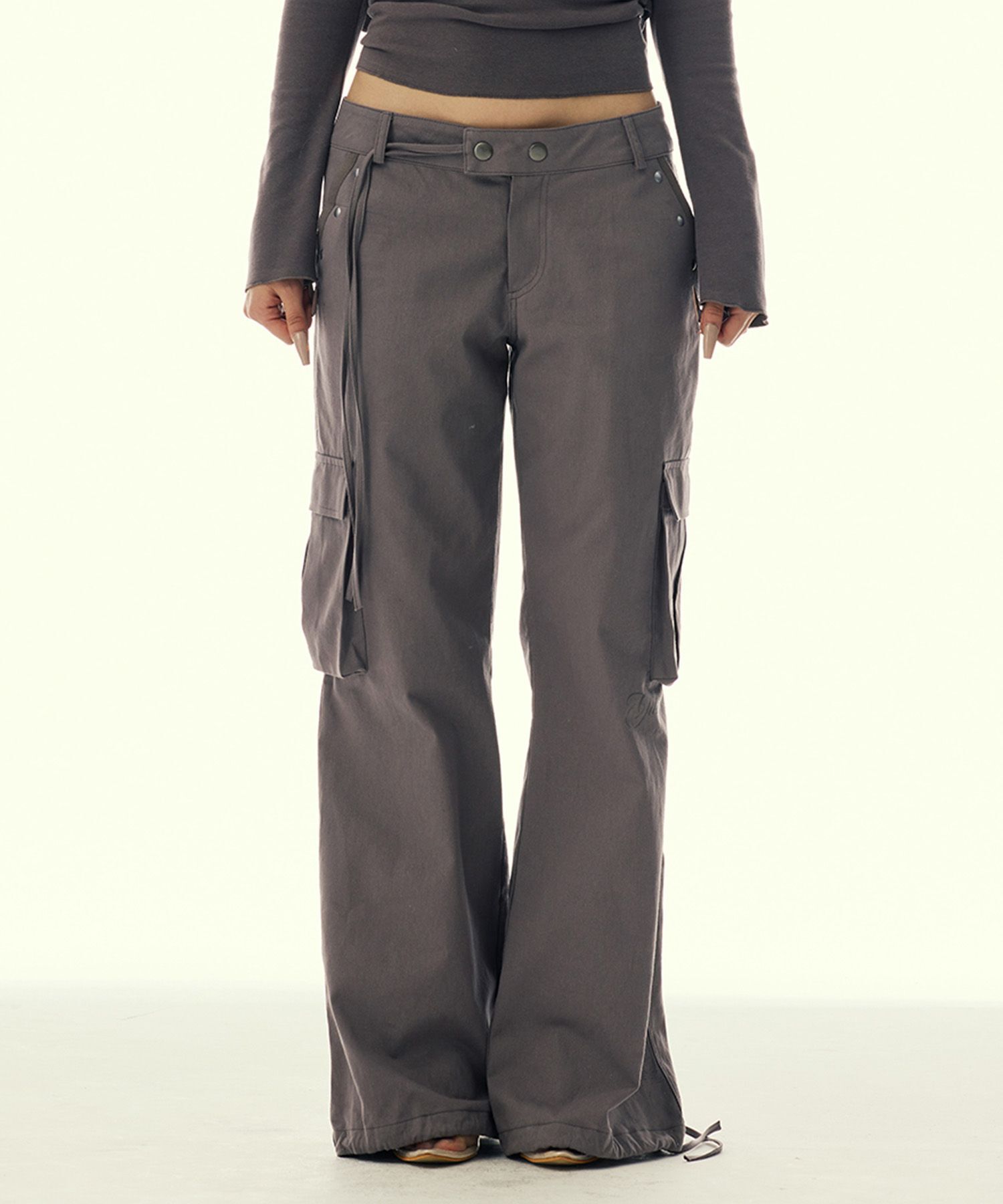 GILAARCHIVE 口袋刺繡抽繩工裝褲 GL26SPPT04BR