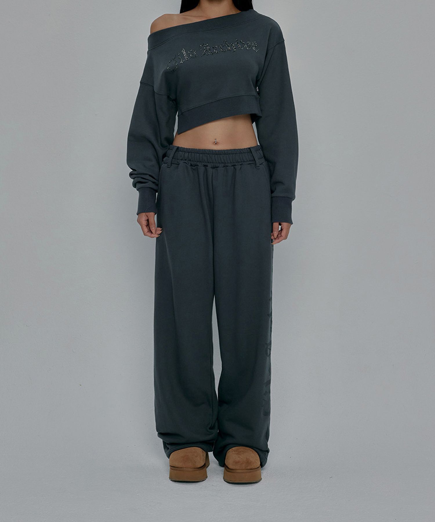 길라아카이브 側邊十字 Logo 運動長褲 GL25FABT03CH