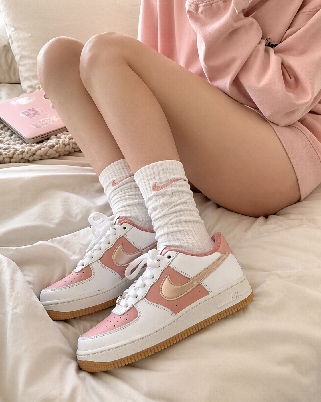 <國外限定>Nike Air Force 1 "Rust Pink"  玫瑰金 櫻花粉 甜美 復古 配色