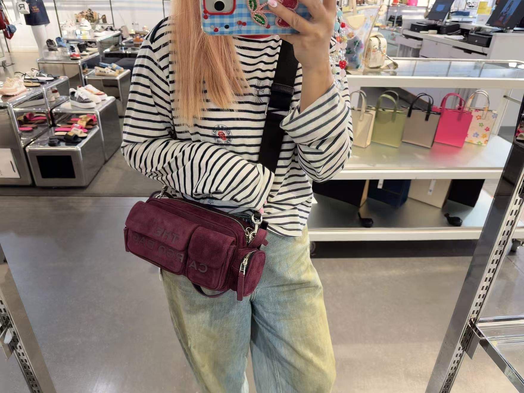 【預購】Marc Jacobs H042270 復古酒紅兩用斜咩袋