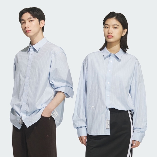 Adidas 愛迪達 Dlxc U Shirt Ls KS2909 男女 襯衫 白 亞版 寬鬆 純棉