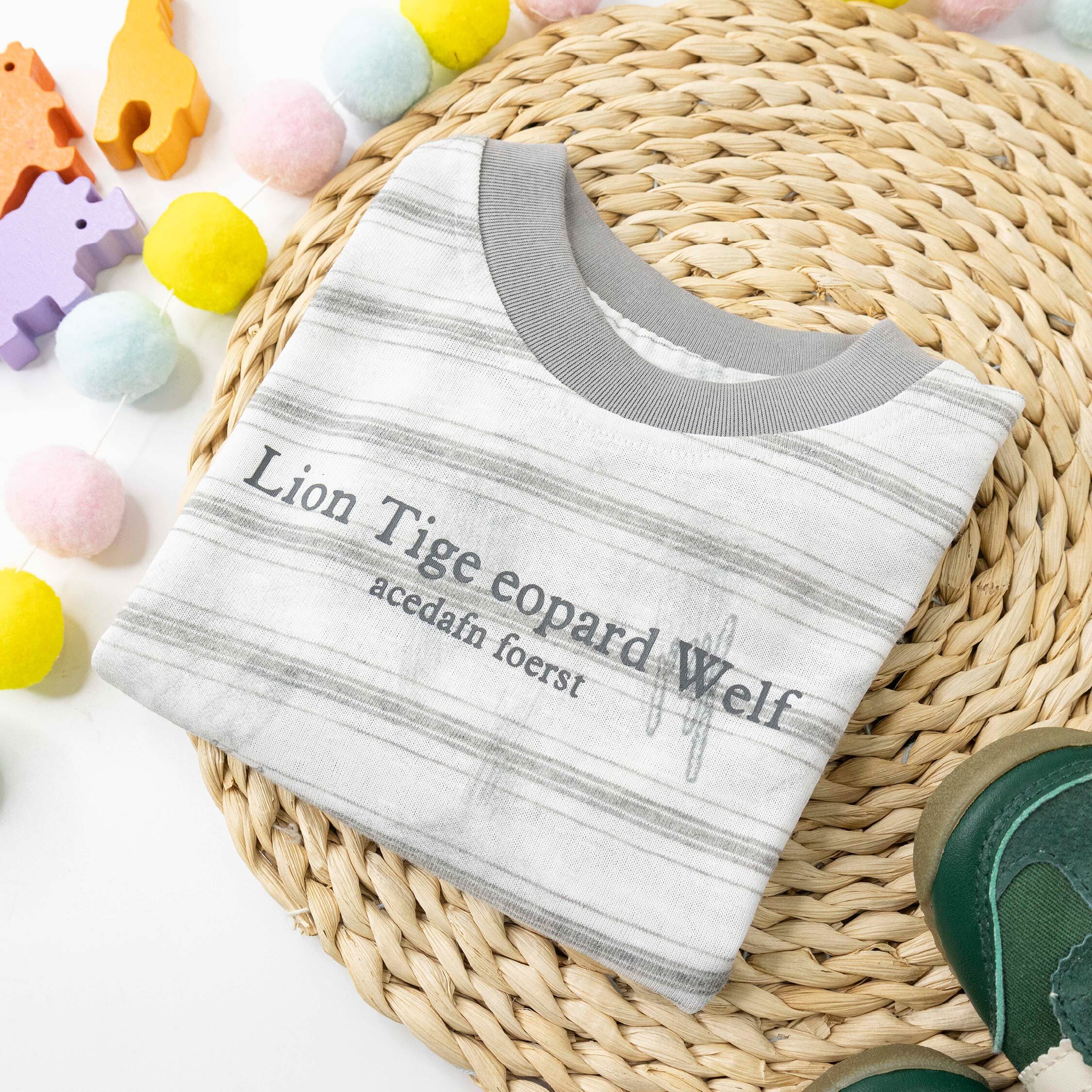 個性粉刷設計字母條紋上衣 (H60052)