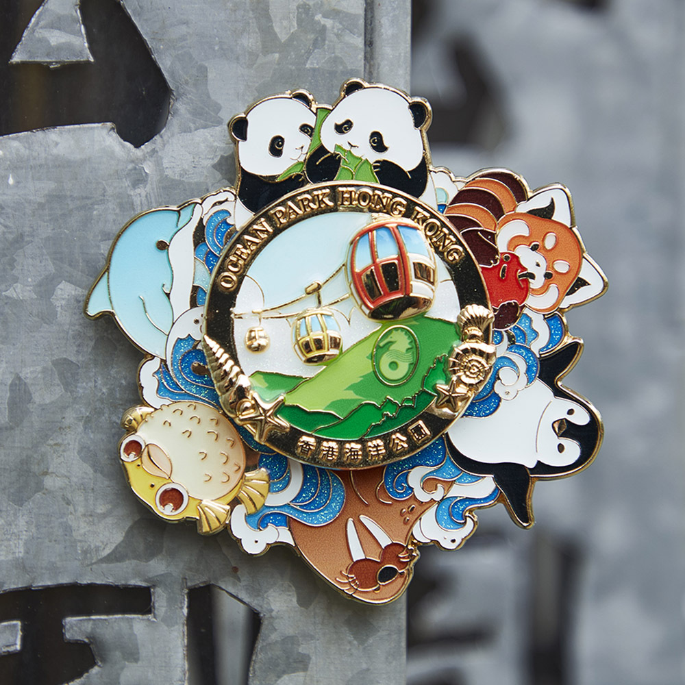 熊貓與好友團轉轉冰箱貼