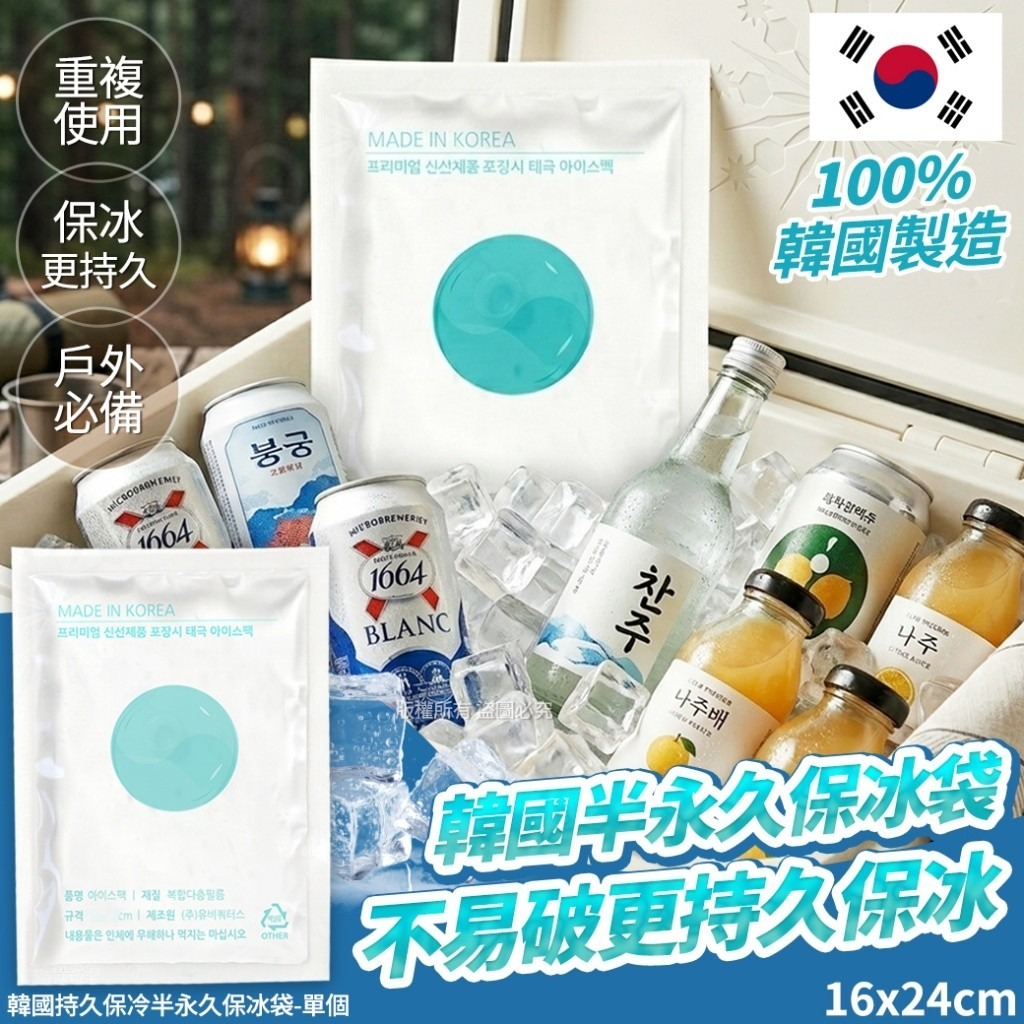 WSBB11298  韓國持久保冷半永久保冰袋(1套9個) （7月上旬 ）