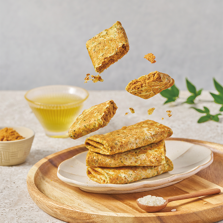 「每日一物好福氣」福氣好米捲2盒組(海苔肉鬆10入一盒+黑糖奶茶10入一盒)
