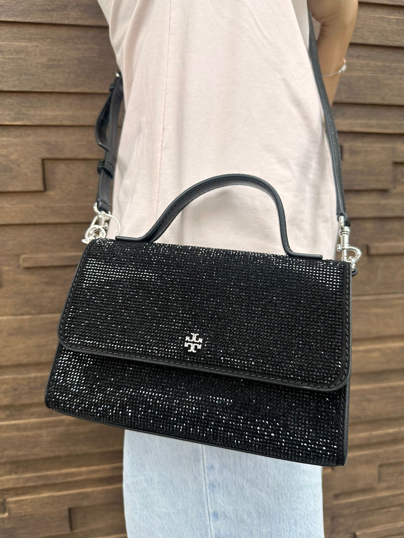 LYS01609 Tory Burch Emerson 水鑽手挽/斜背包