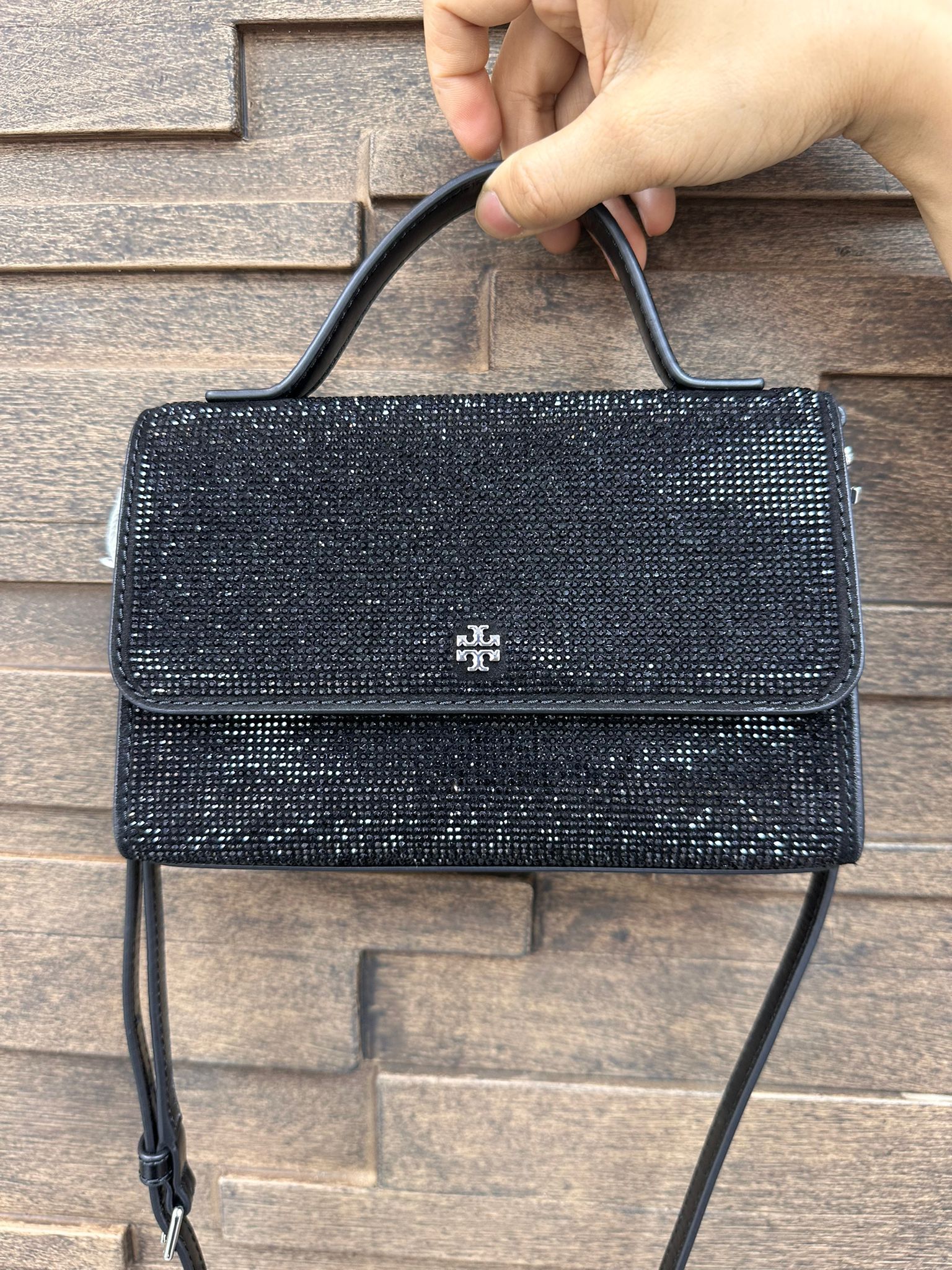 LYS01609 Tory Burch Emerson 水鑽手挽/斜背包
