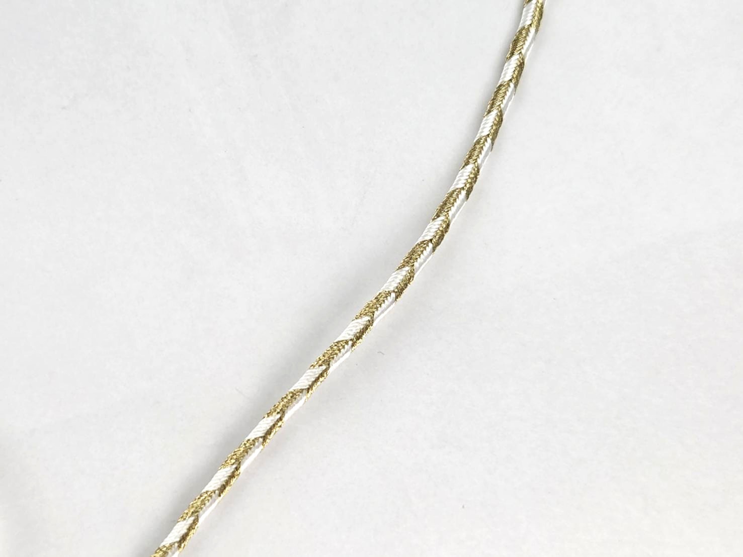 金線箭紋編織繩/3mm_白金