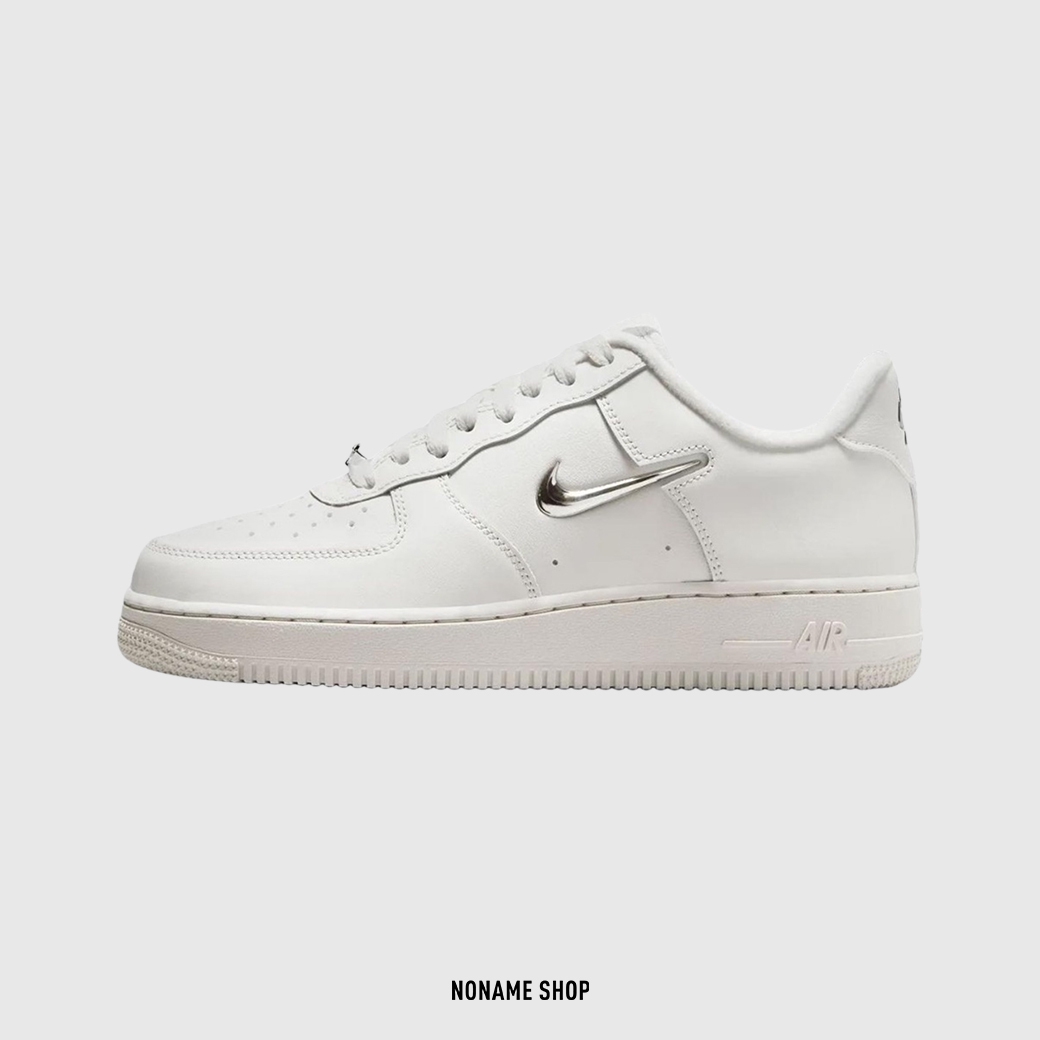 NIKE AIR FORCE 1 '07 AF1 立體勾 銀勾 小勾 奶油白銀 (女款)