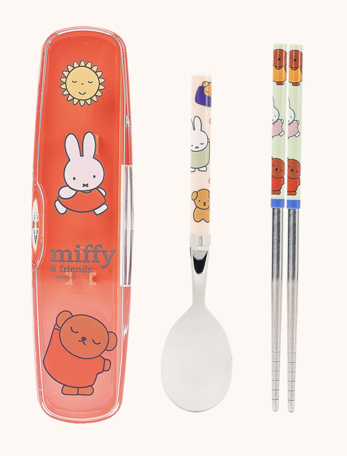 韓國製 Miffy 不鏽鋼餐具連盒