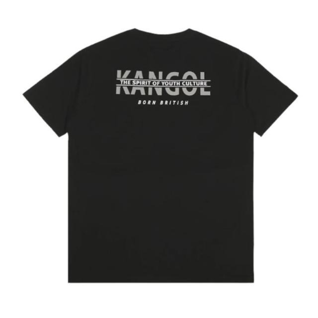 【Kangol】中性圓領涼感T｜涼感機能 舒適透氣-黑色