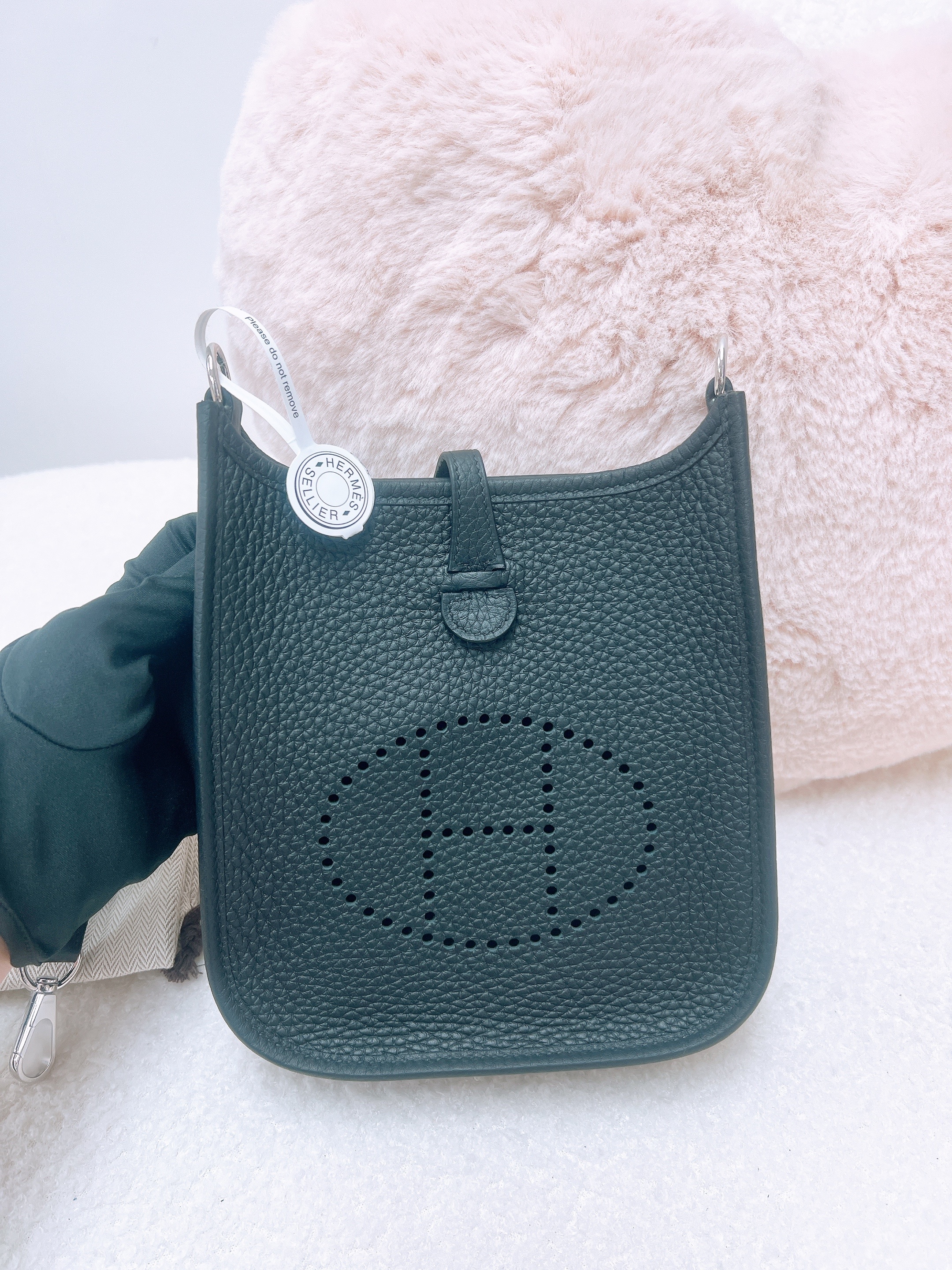 *Brand New* Hermes mini evelyne (black PHW/ stamp G)