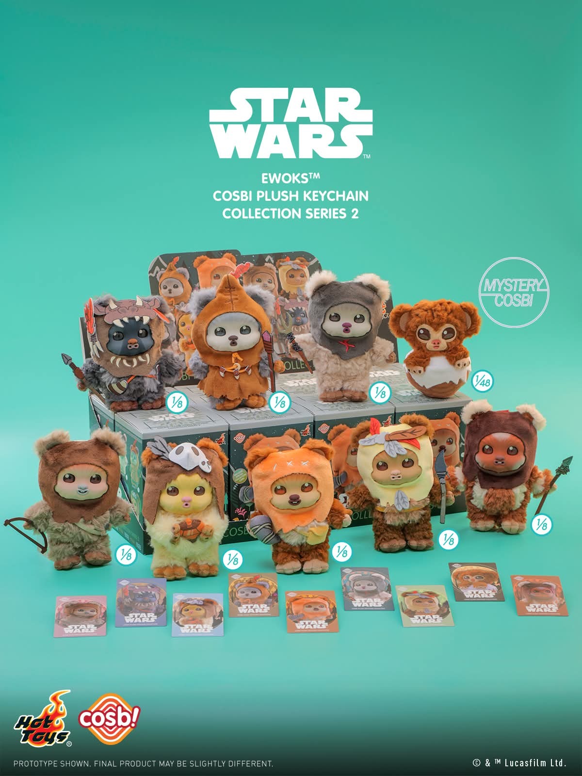 Hot Toys Star Wars Ewoks™ Cosbi Plush Keychain Series 2