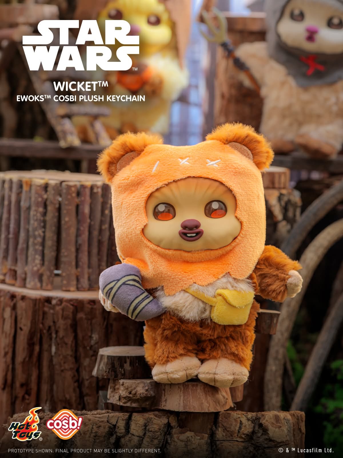 ［限定］Cosbi Plush Keychain Ewoks WICKET Disney Star Wars Ewoks Cosbi Plush Keychain- WICKET W Box | eBay