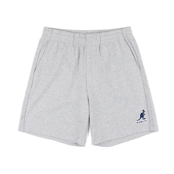 【Kangol】中性棉短褲｜舒適混紡 百搭日常-灰色