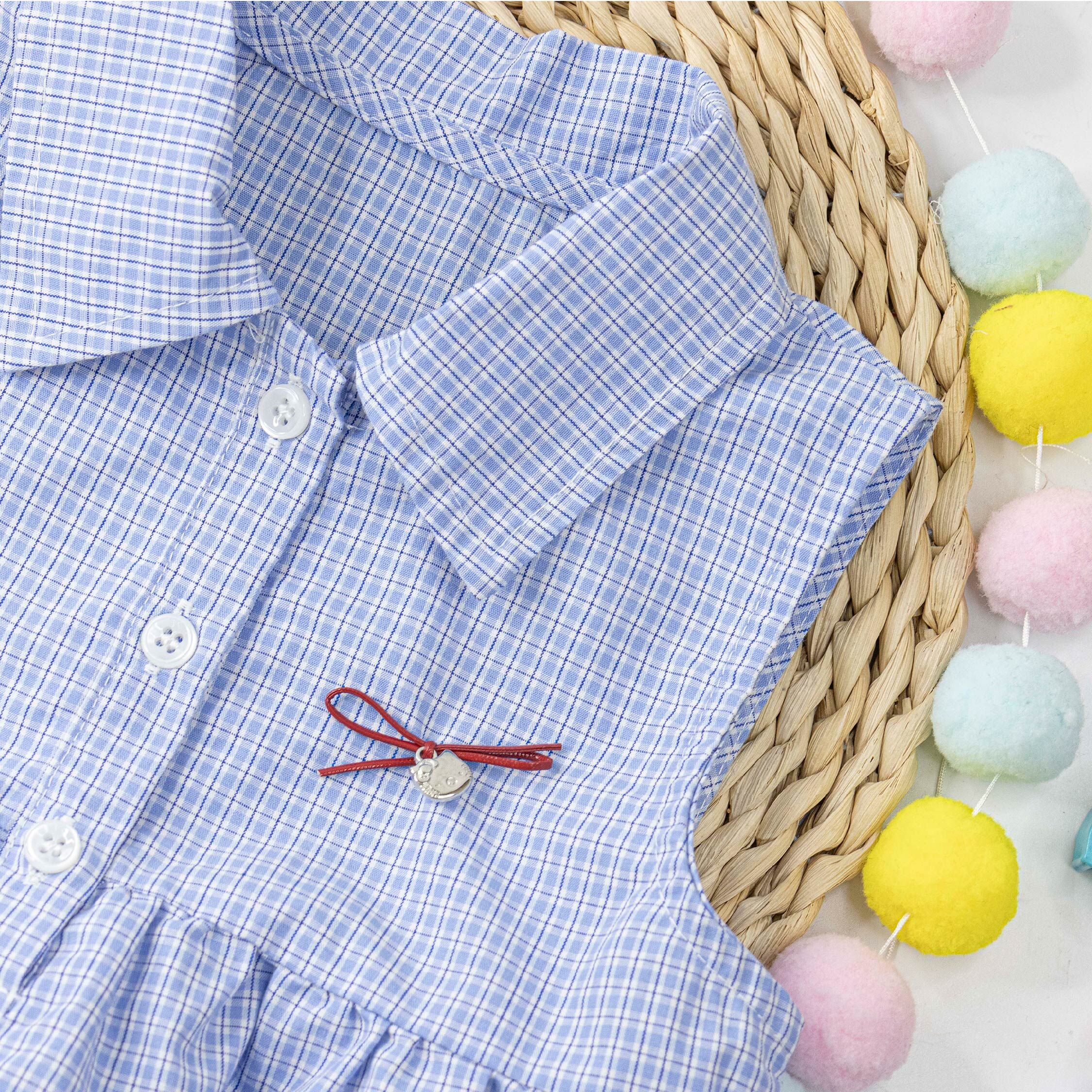 經典格紋蝴蝶結洋裝 (H60074)