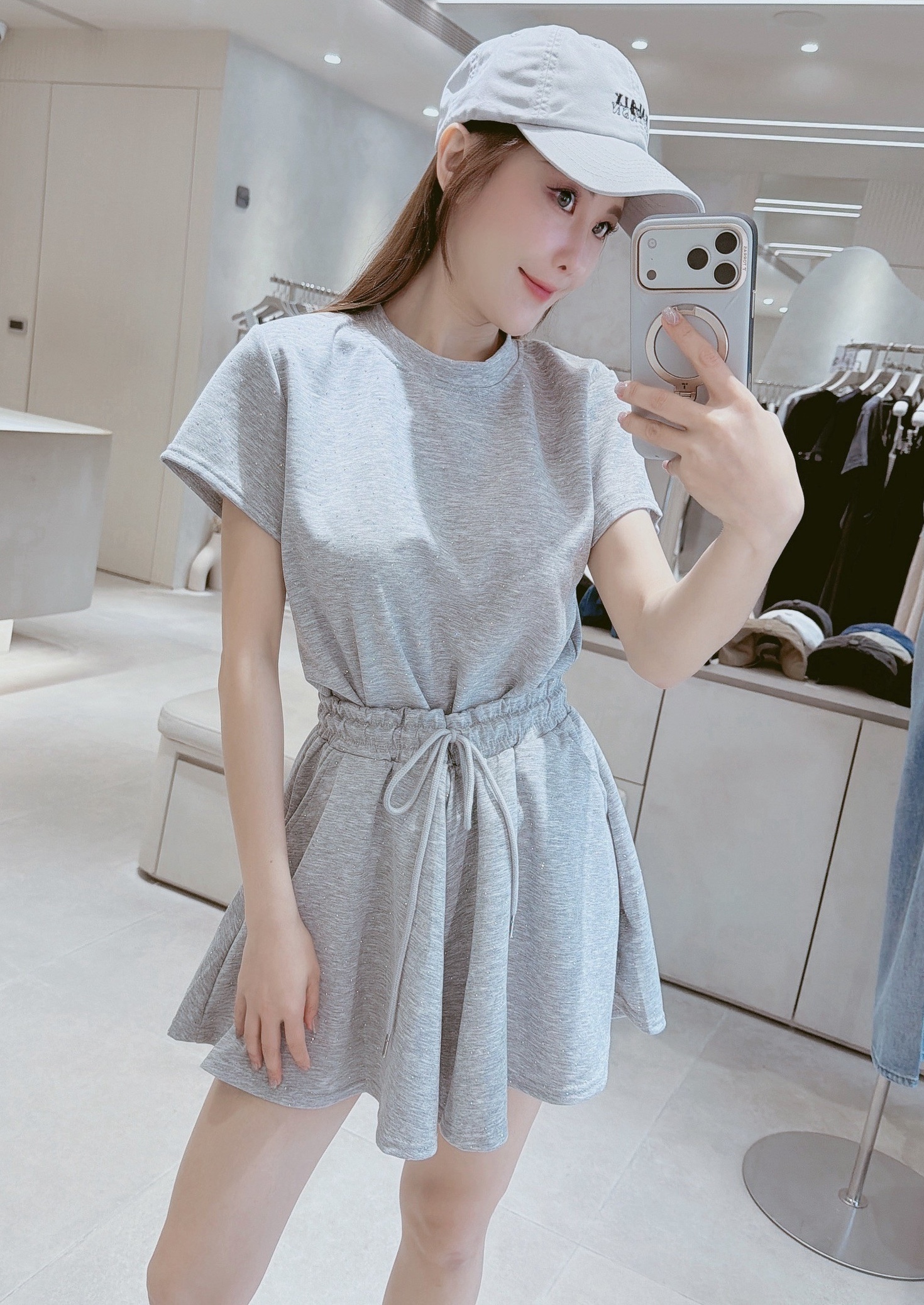 韓版鑽鑽棉質衣+鑽鑽短褲