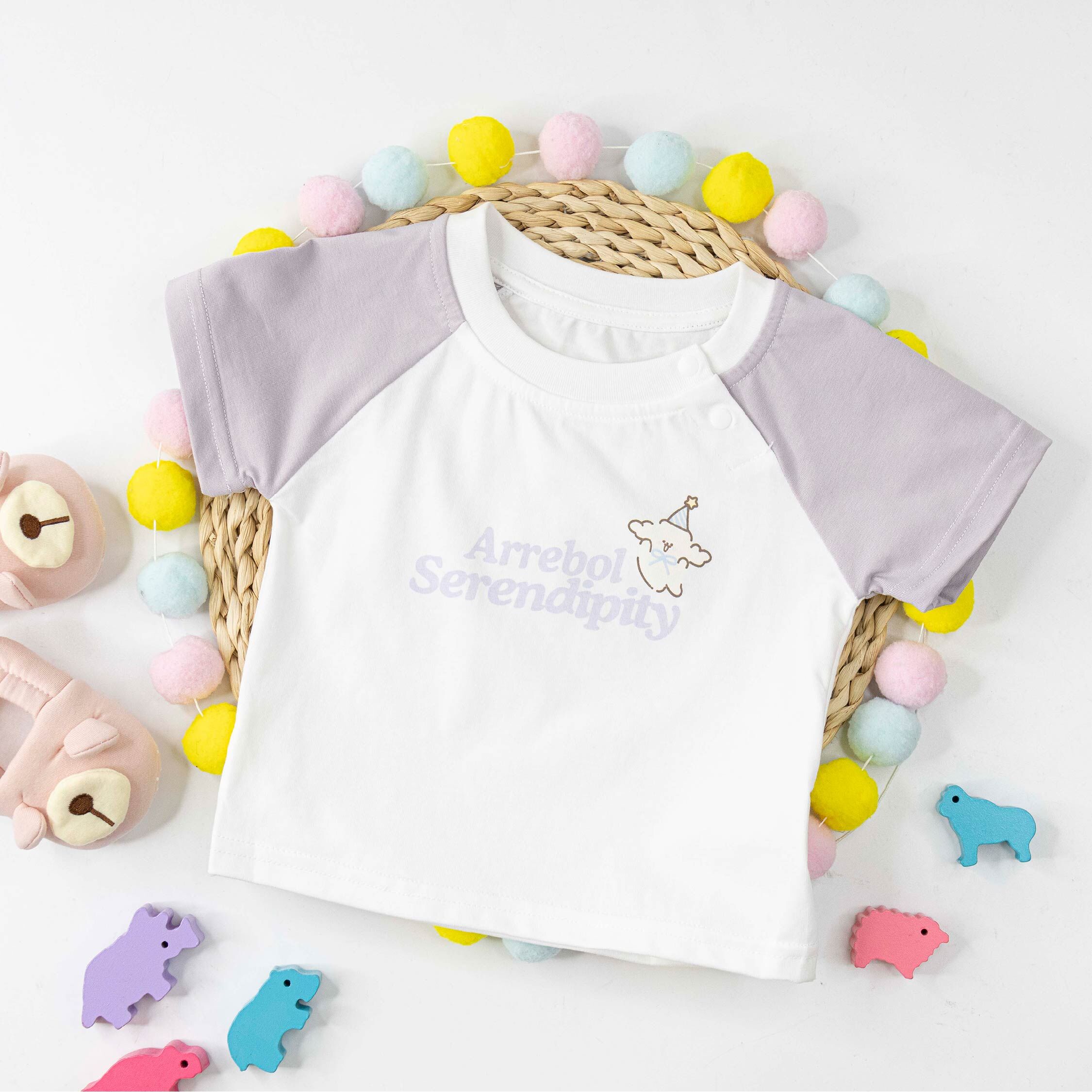 歡樂狗狗拼接袖涼感上衣 (H60084)