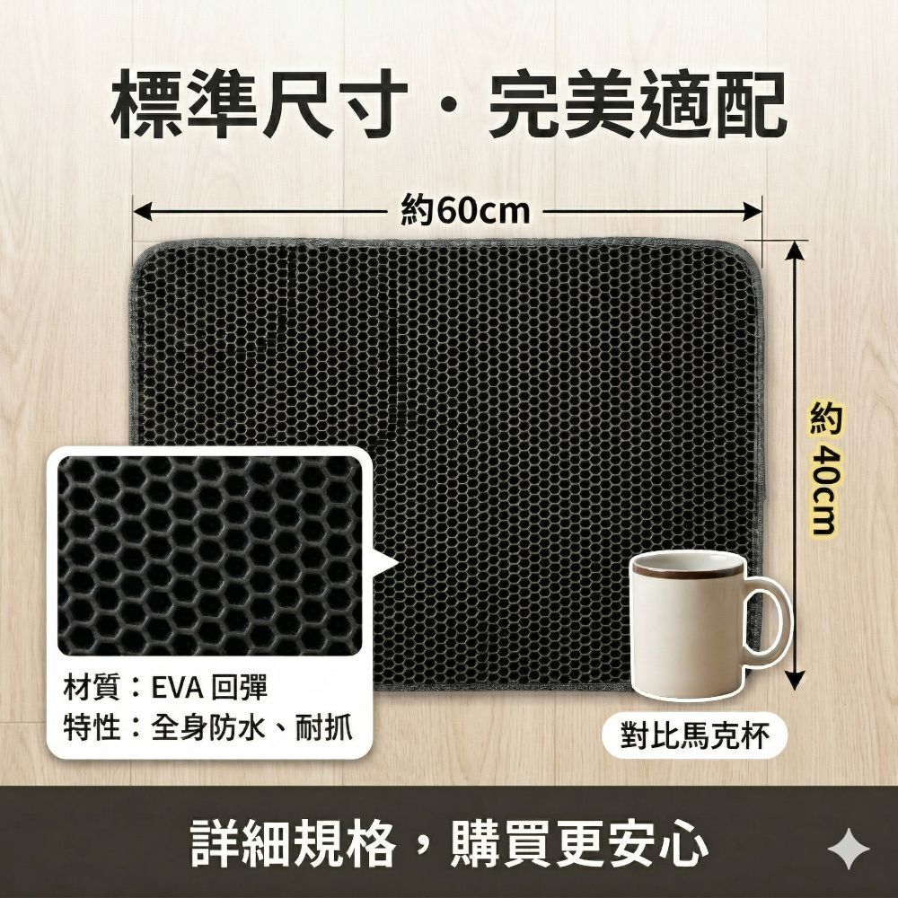 貓砂盆用落砂墊