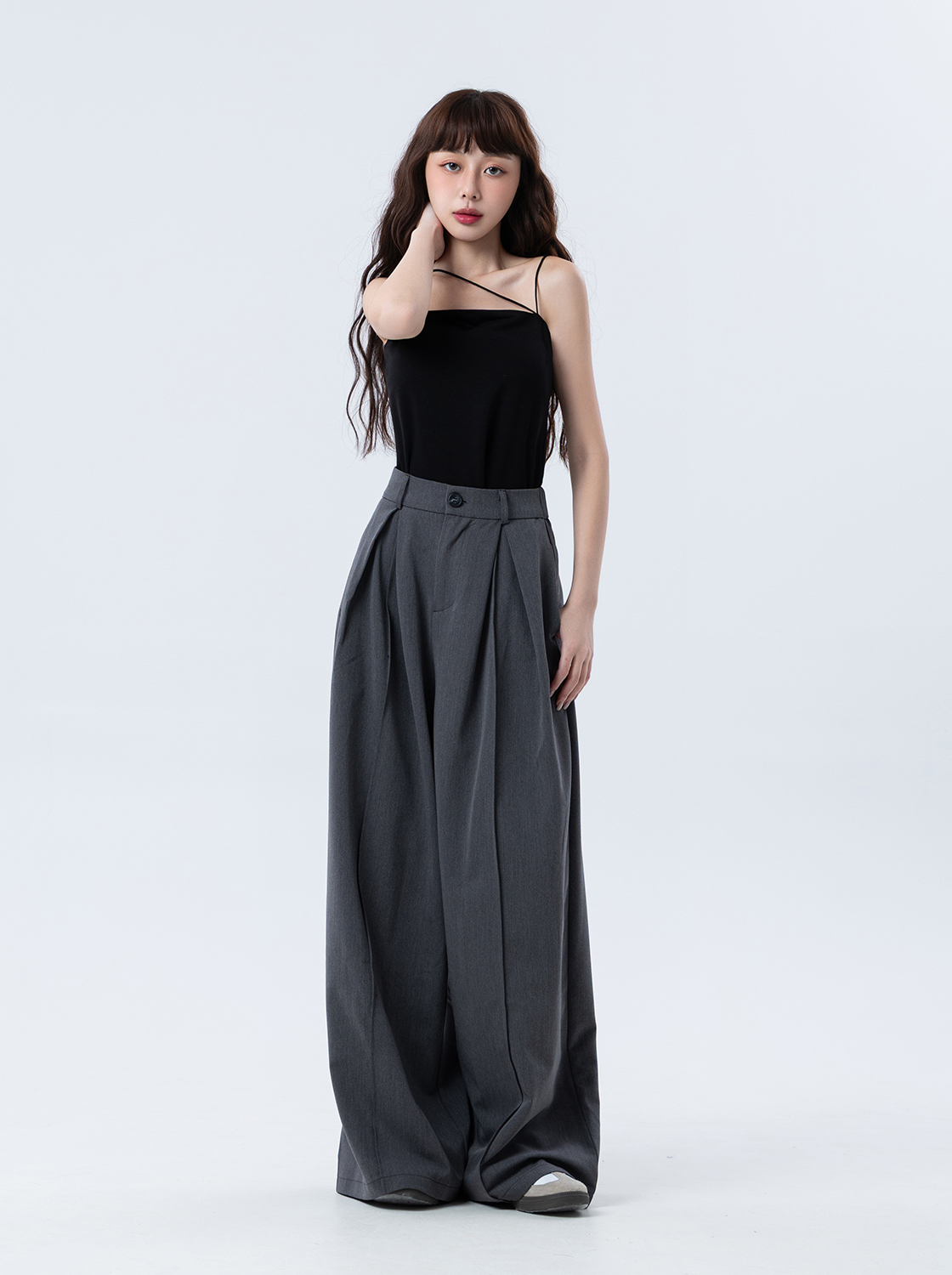 【期間限定】簡約細肩BRA背心外罩兩件組