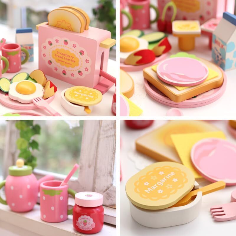 Mother Garden 木製玩具  草莓吐司機組