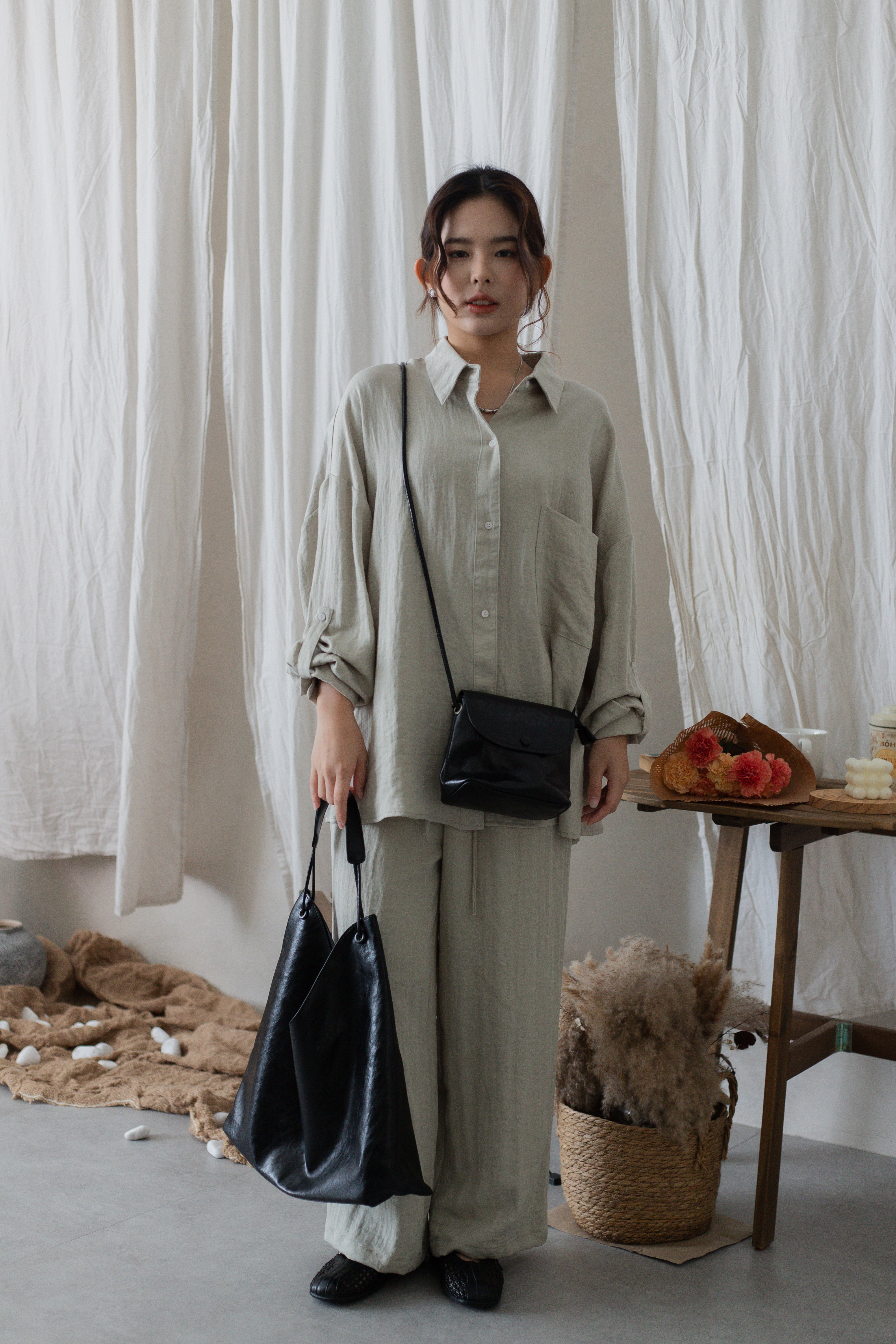 Soobin Tote Bag (2pcs) Black -D141BLK