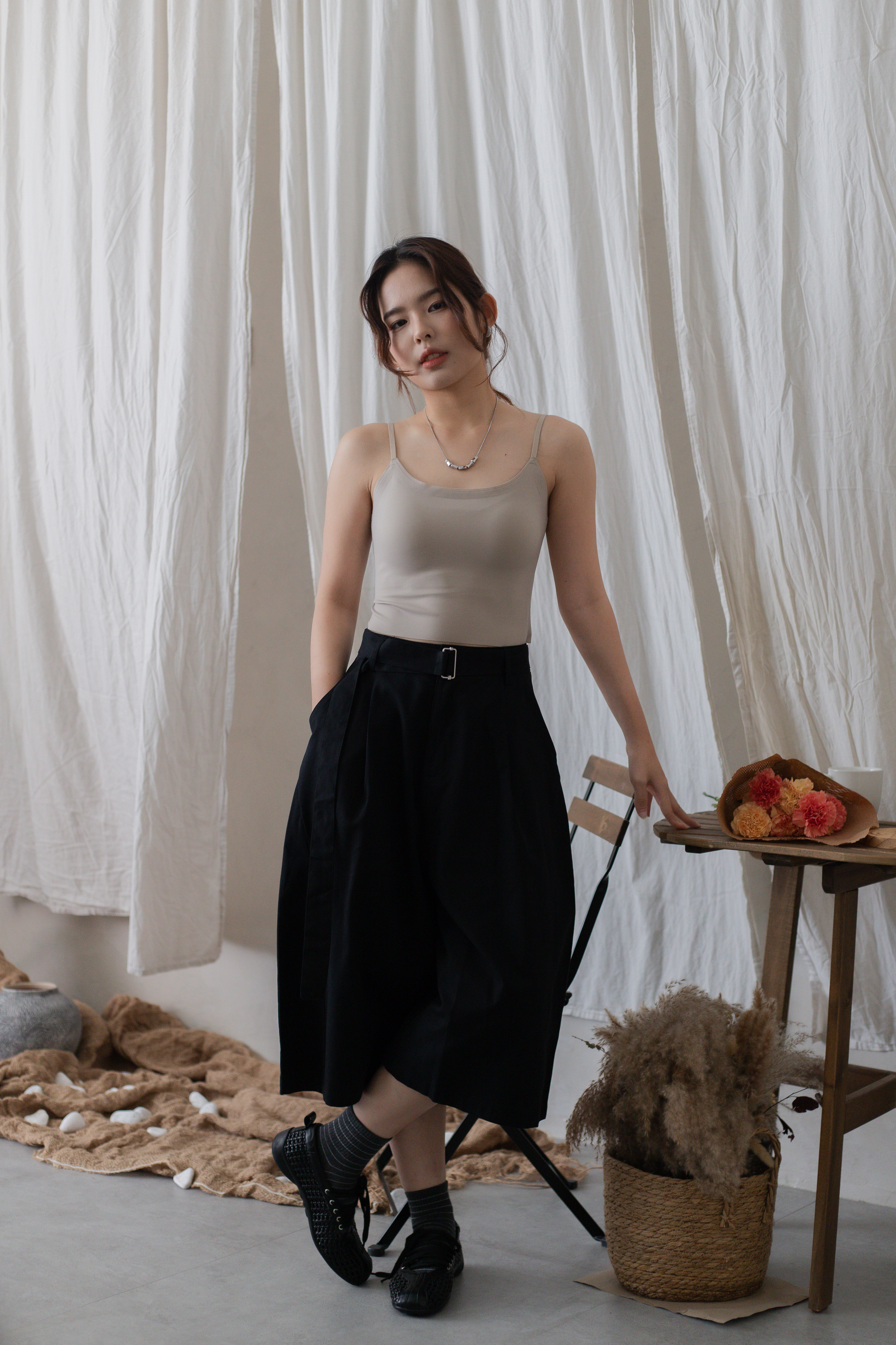 Aeron Paneled Culottes Black - 2722PLBLK