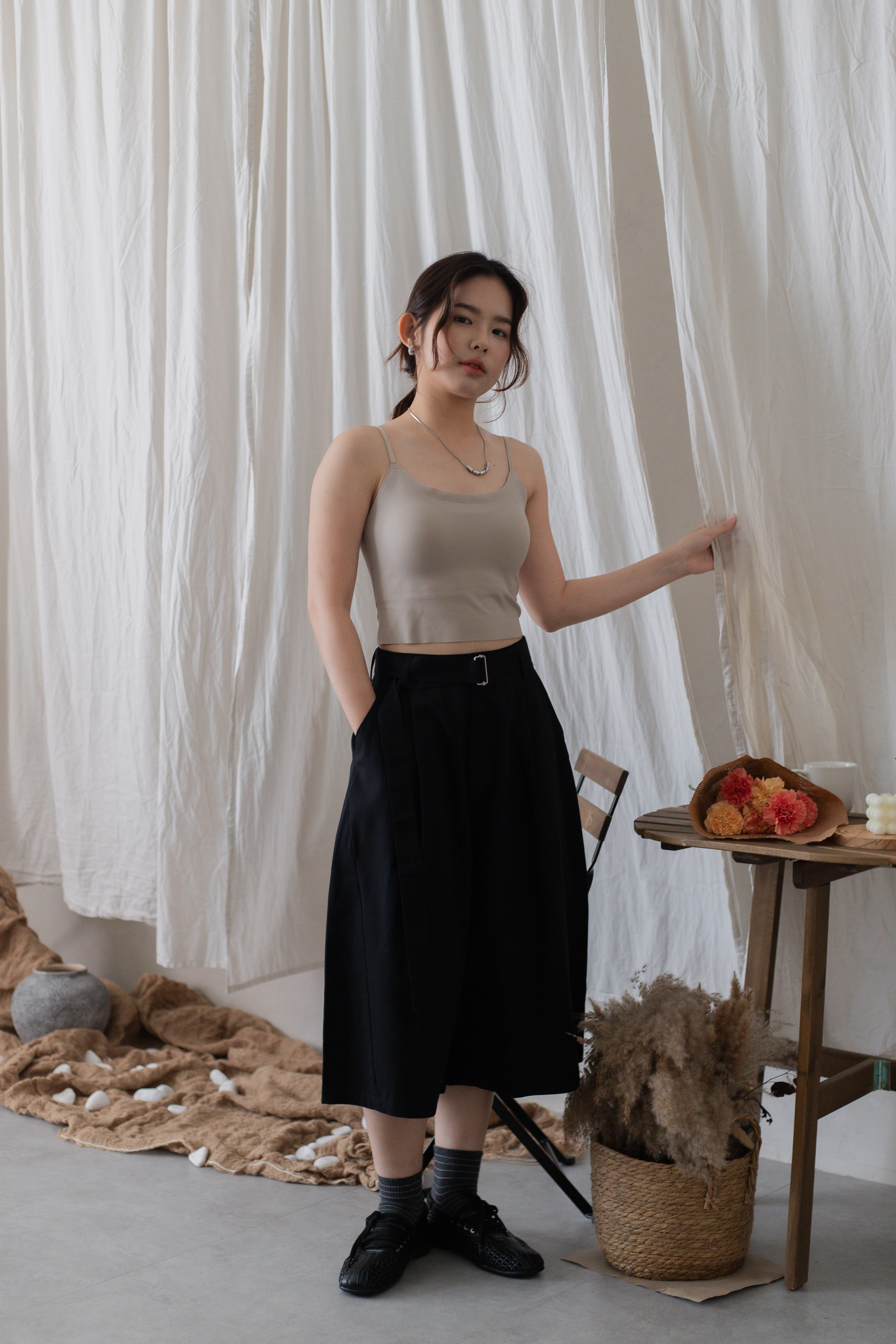 Aeron Paneled Culottes Black - 2722PLBLK