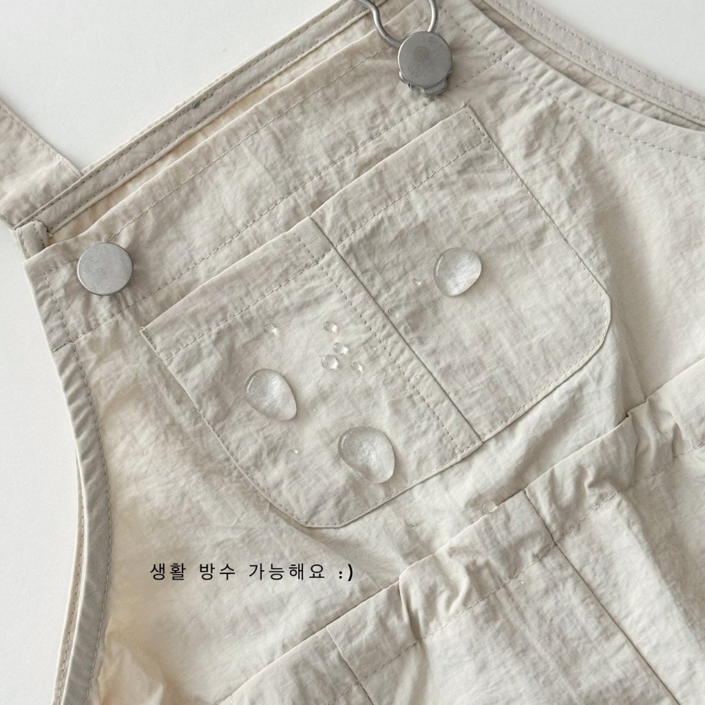 正韓夏Daily Bebe 兩色防潑水工裝吊帶褲