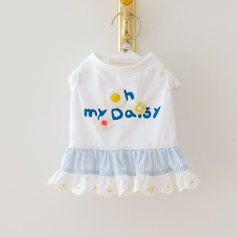 Oh My Daisy OPS｜雛菊藍白裙擺洋裝  It’s