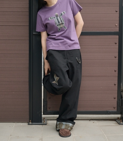 韓國 BAUF 格紋捲邊褲 兩色