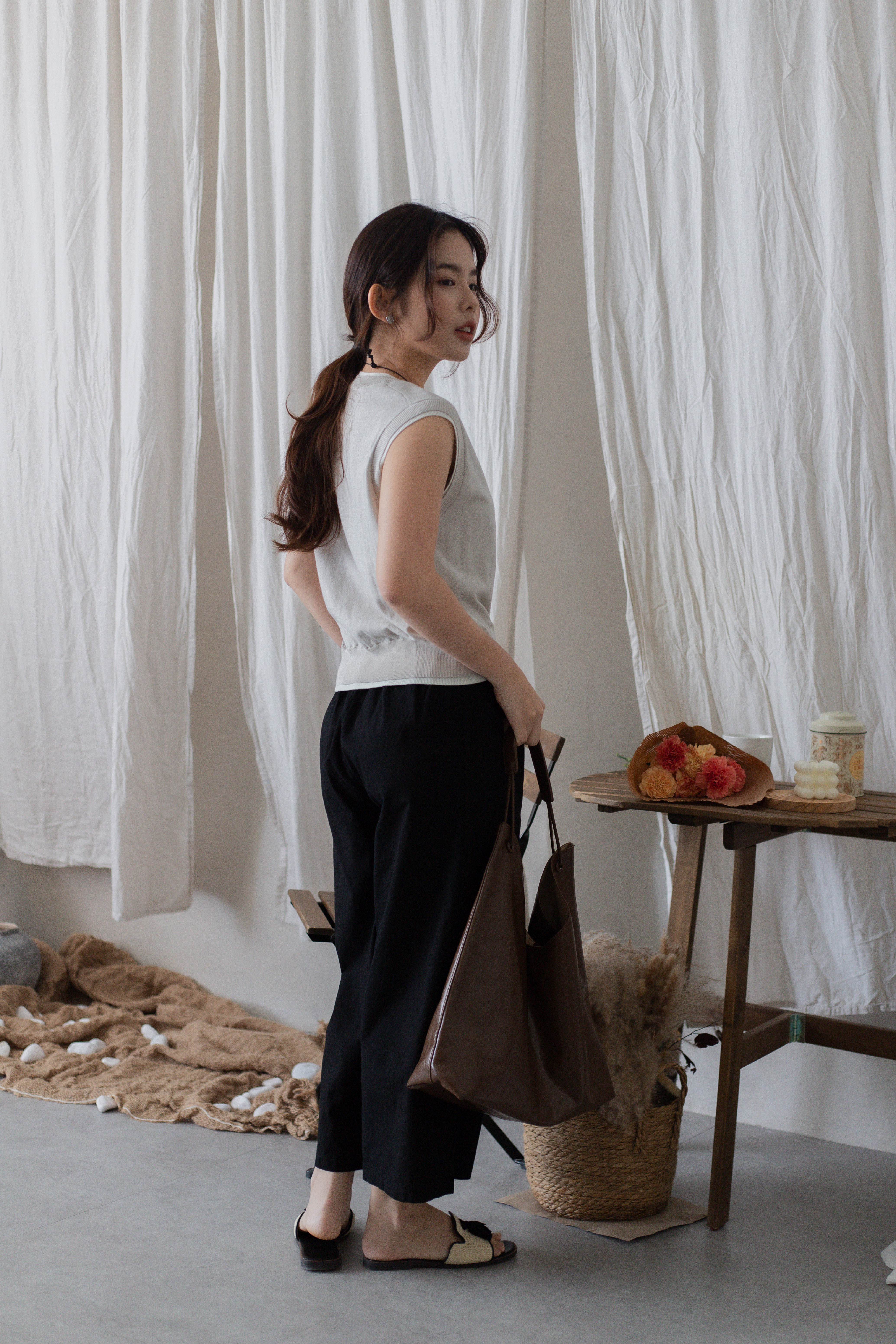 Hanna Linen Pant Black -2705PLBLK