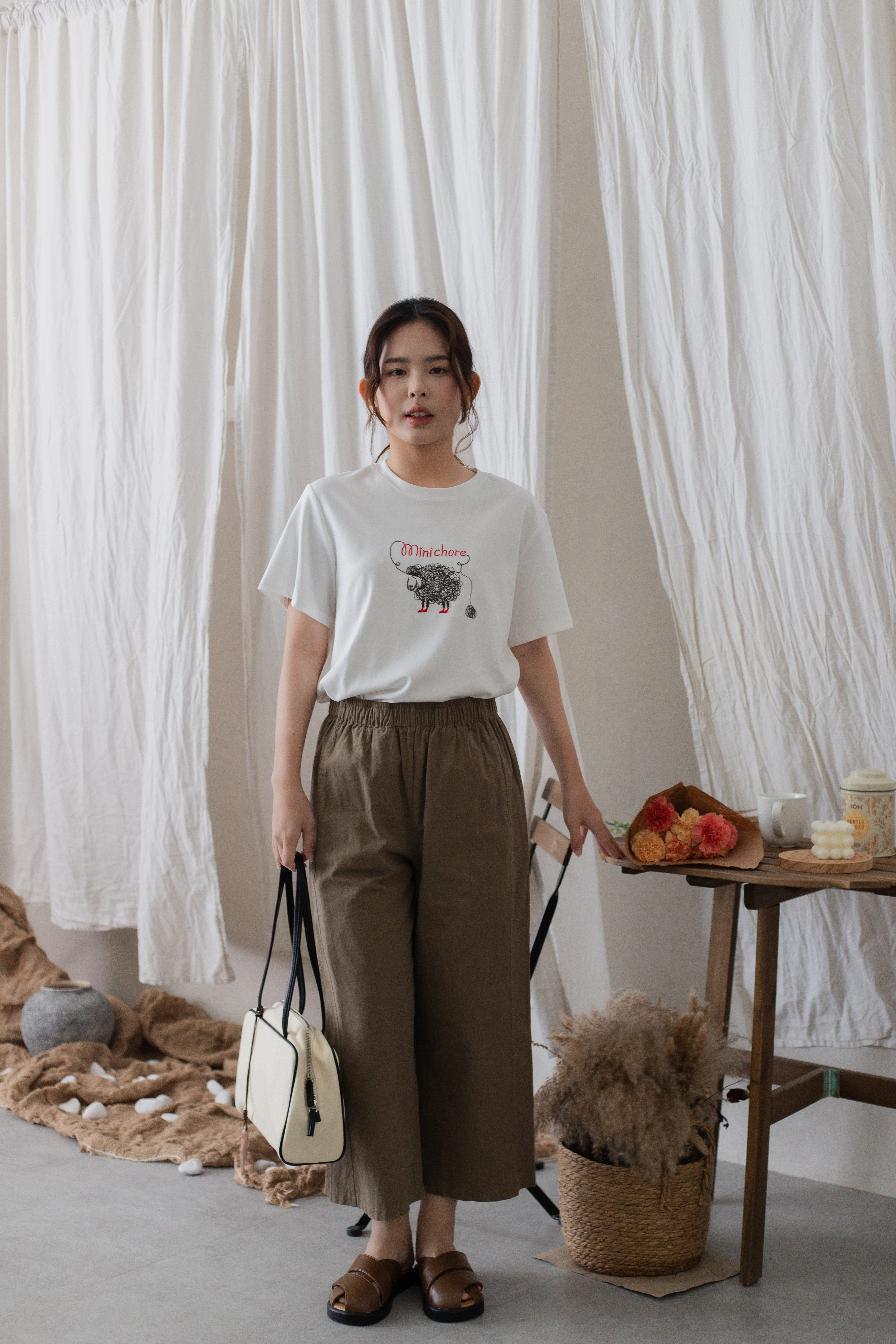 Hanna Linen Pant Khaki -2705PLKHA