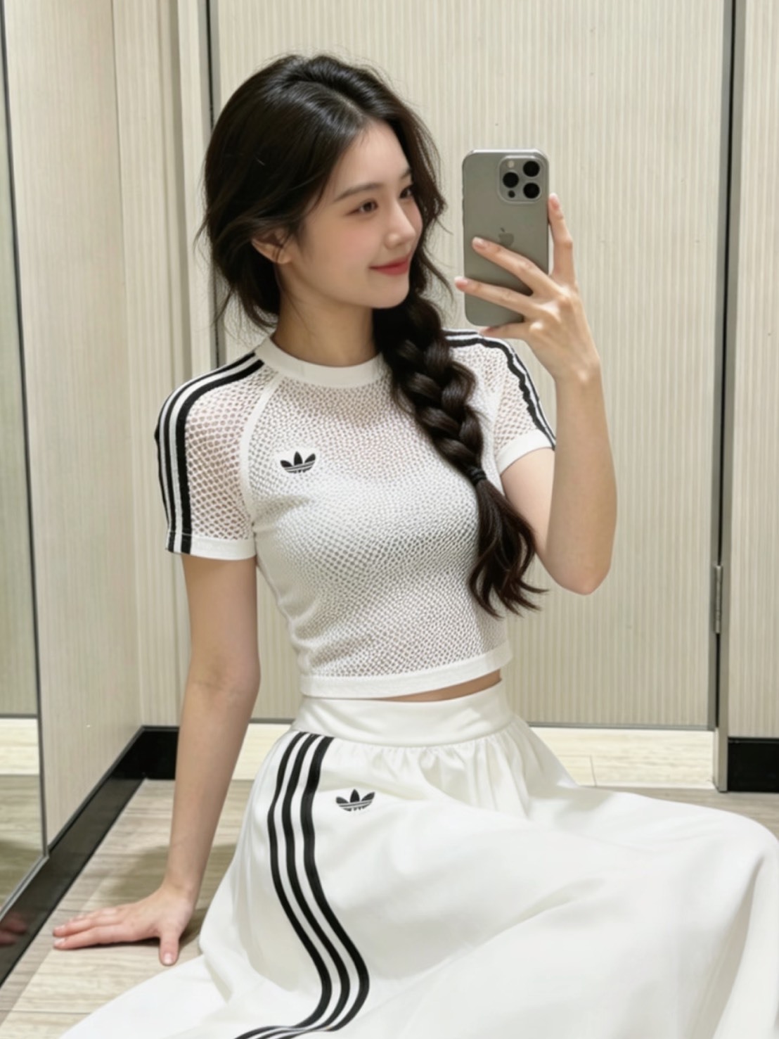 ADIDAS ORIGINALS  CALI TEE 鉤針 編織 鏤空 洞洞 短袖 上衣 女款 二色